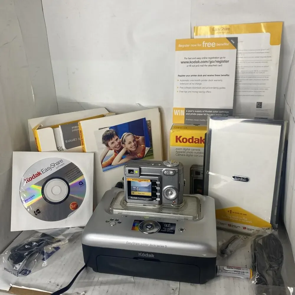 Kodak C340 & C310 Cameras With EasyShare Printer Dock Series 3 Bundle For Parts